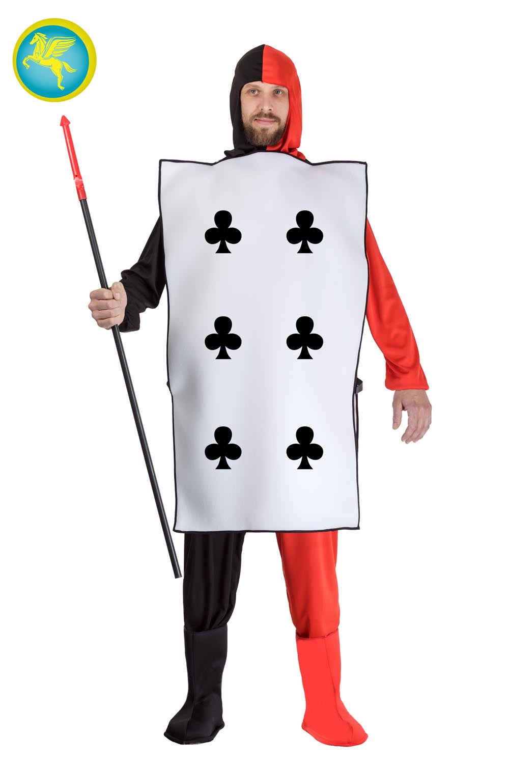 COSTUME CARTA DA GIOCO FIORI ADULTO